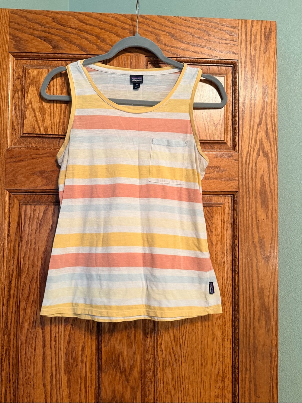 Patagonia Women's Striped Tank Top - Yellow, Coral & Cream